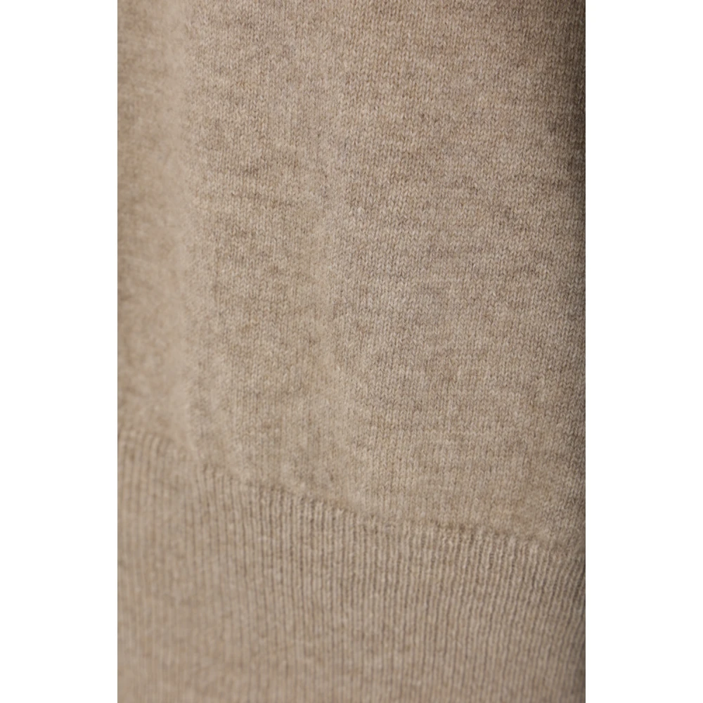 BRUNELLO CUCINELLI Kasjmier Turtleneck Sweater met Monili Borduurwerk Brown Dames