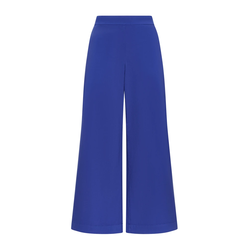 Maliparmi Geverfde Katoenen Broek Blue Dames