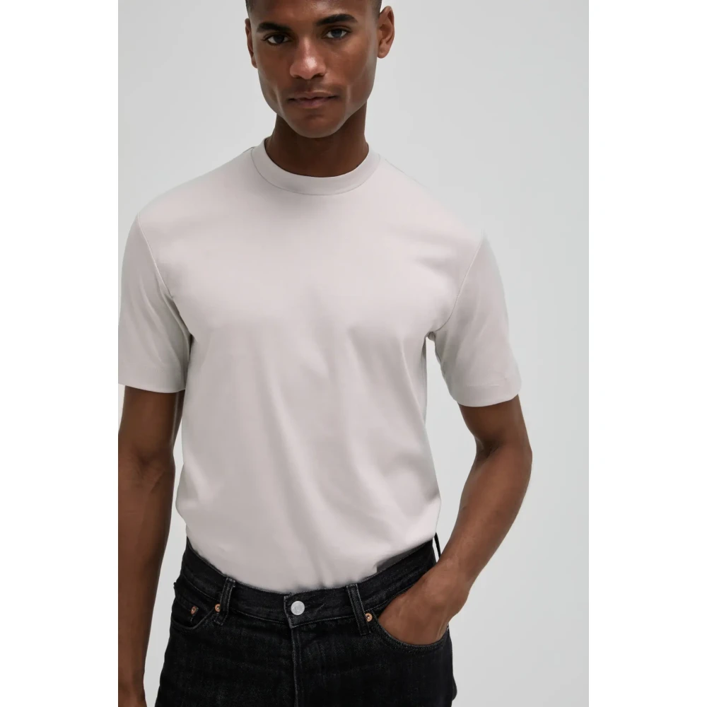 Valenza Interlock Supima T-shirt Parel Grijs Purple Heren
