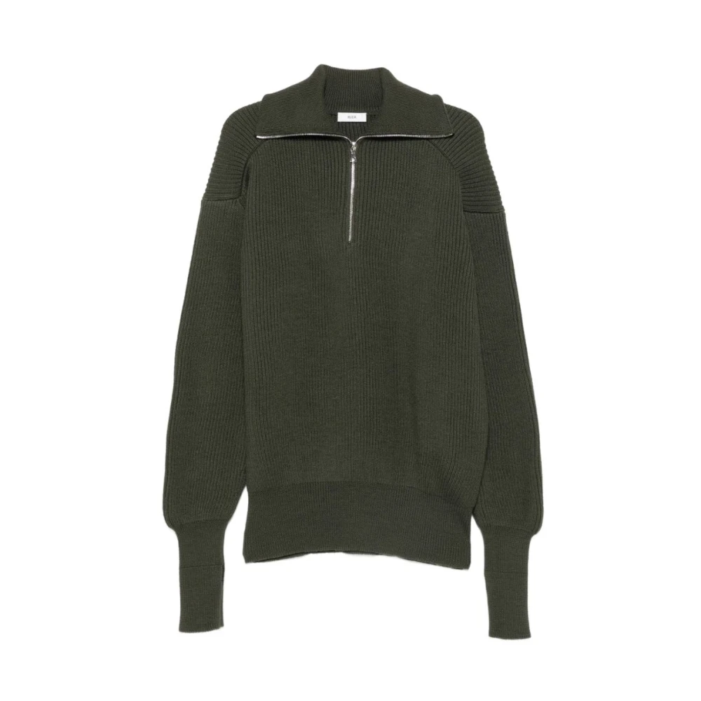 Rier Uomo Verde - Maglione Utility Con Mezza Zip - Knitwear - M