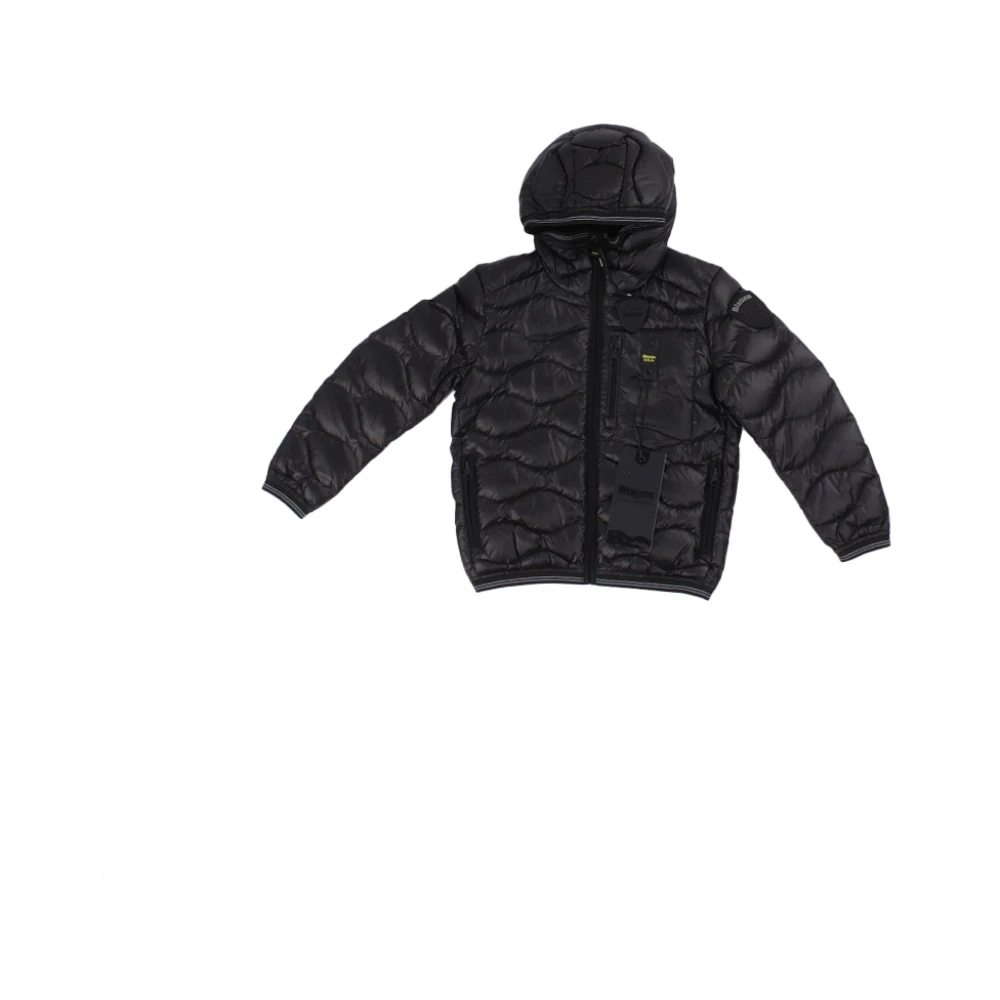 Blauer Boys Black Hooded Jacket - Winter Jackets - 6 Y - Kids