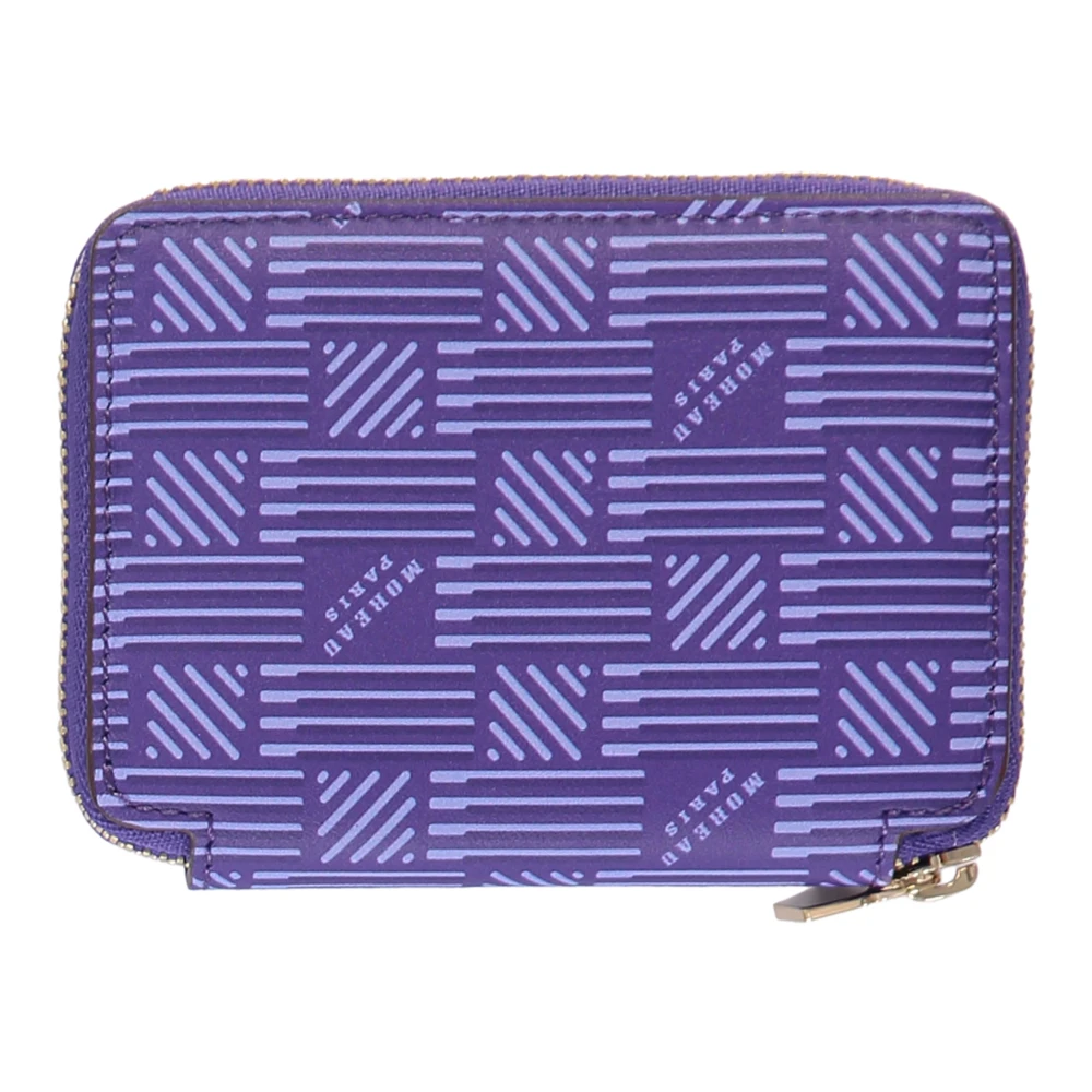 Moreau Paris Korrelig Leren Ritsportemonnee Purple Dames