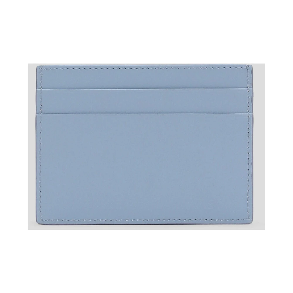 Dolce & Gabbana Leren Logo Kaarthouder Blue Dames