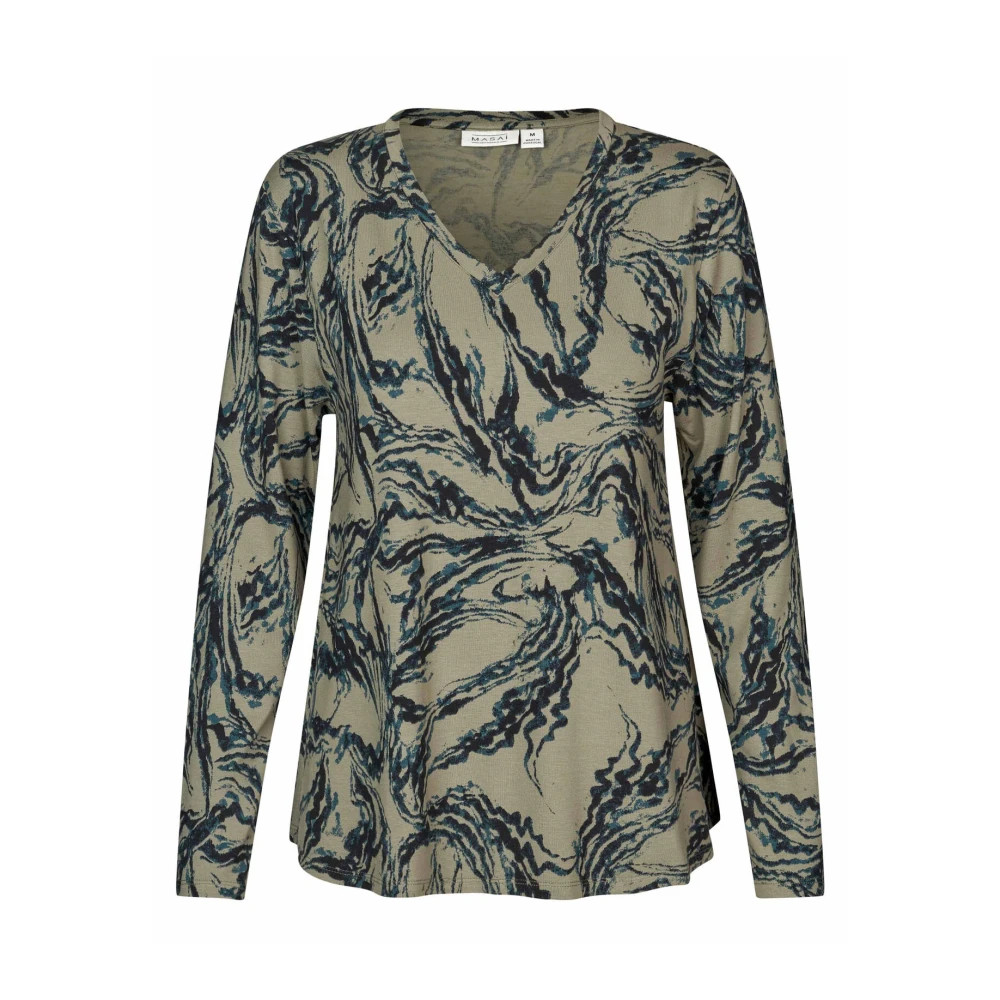 Masai Abstract Print Top & T-Shirt Multicolor Dames