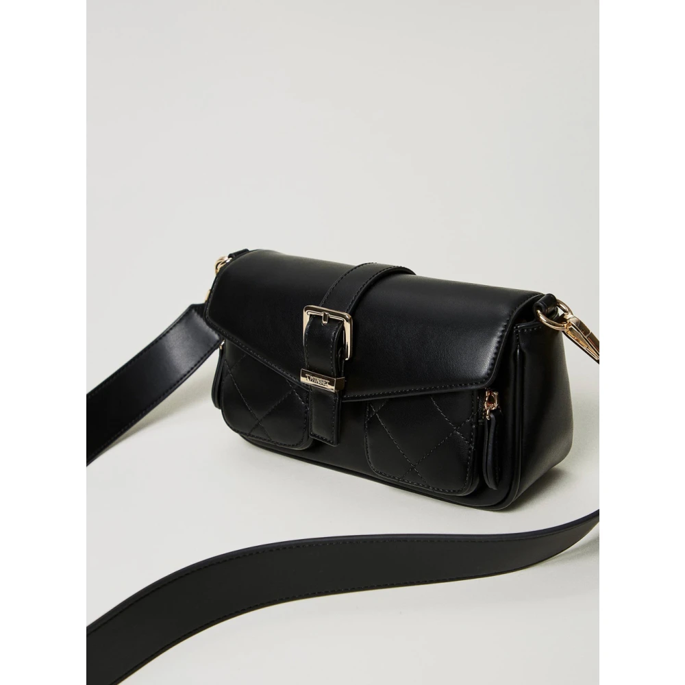 Twinset Zwarte schoudertas met exclusief ontwerp Black Dames