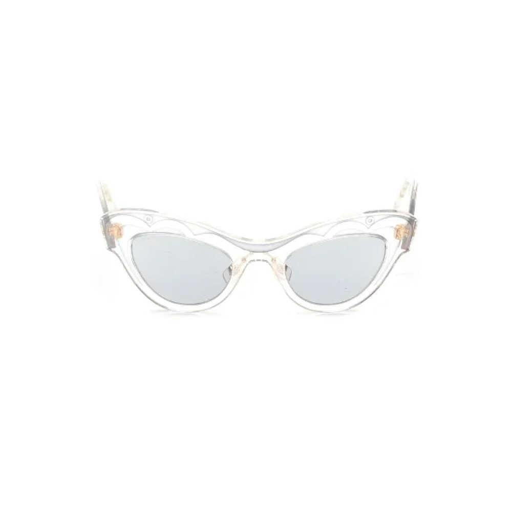 Miu Pre-owned Fabric sunglasses White Dames