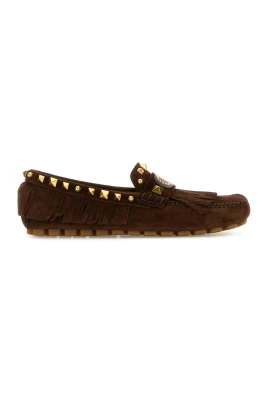 Studded Suede Moccasins