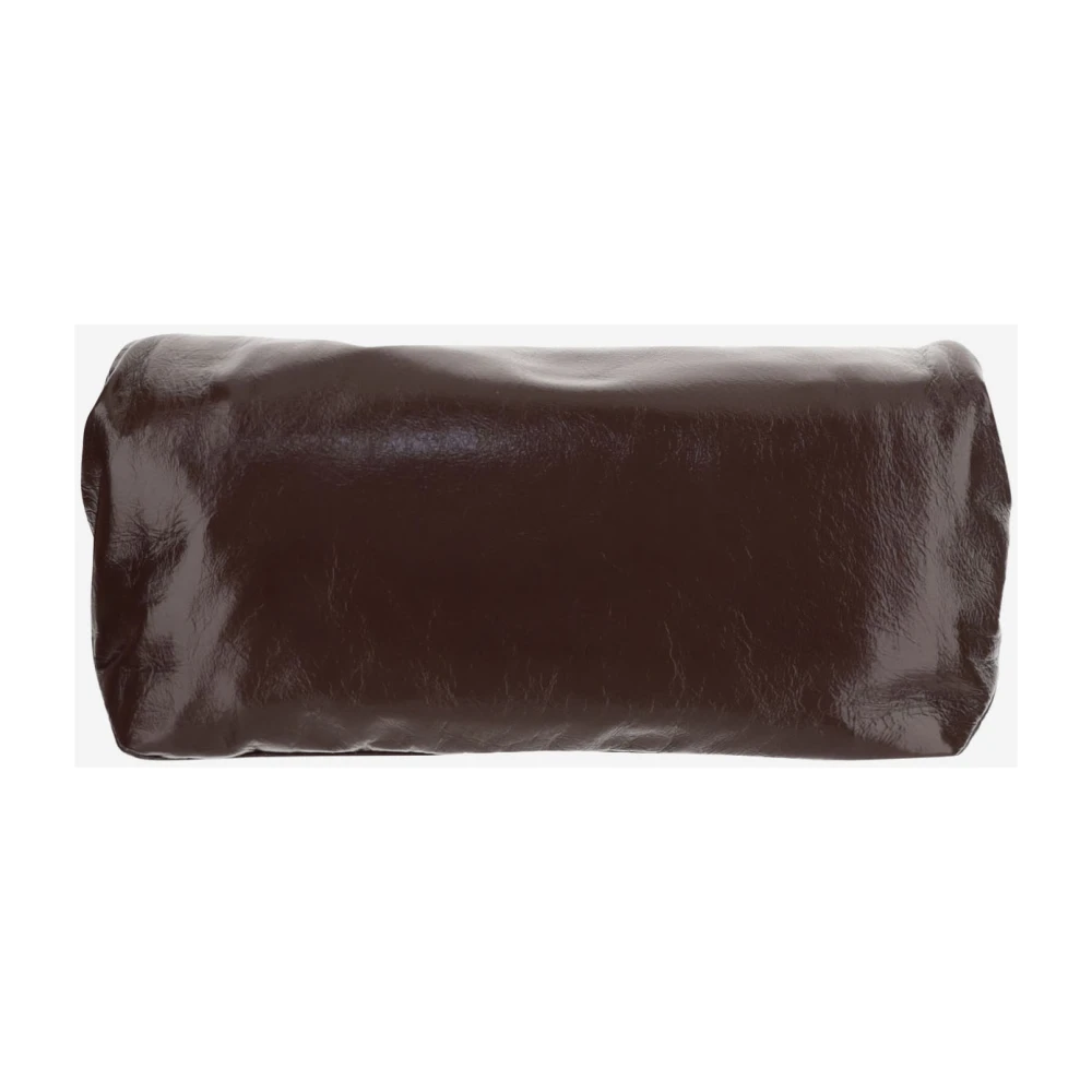 Jil Sander Schoudertas van hertenleer met klep Brown Dames
