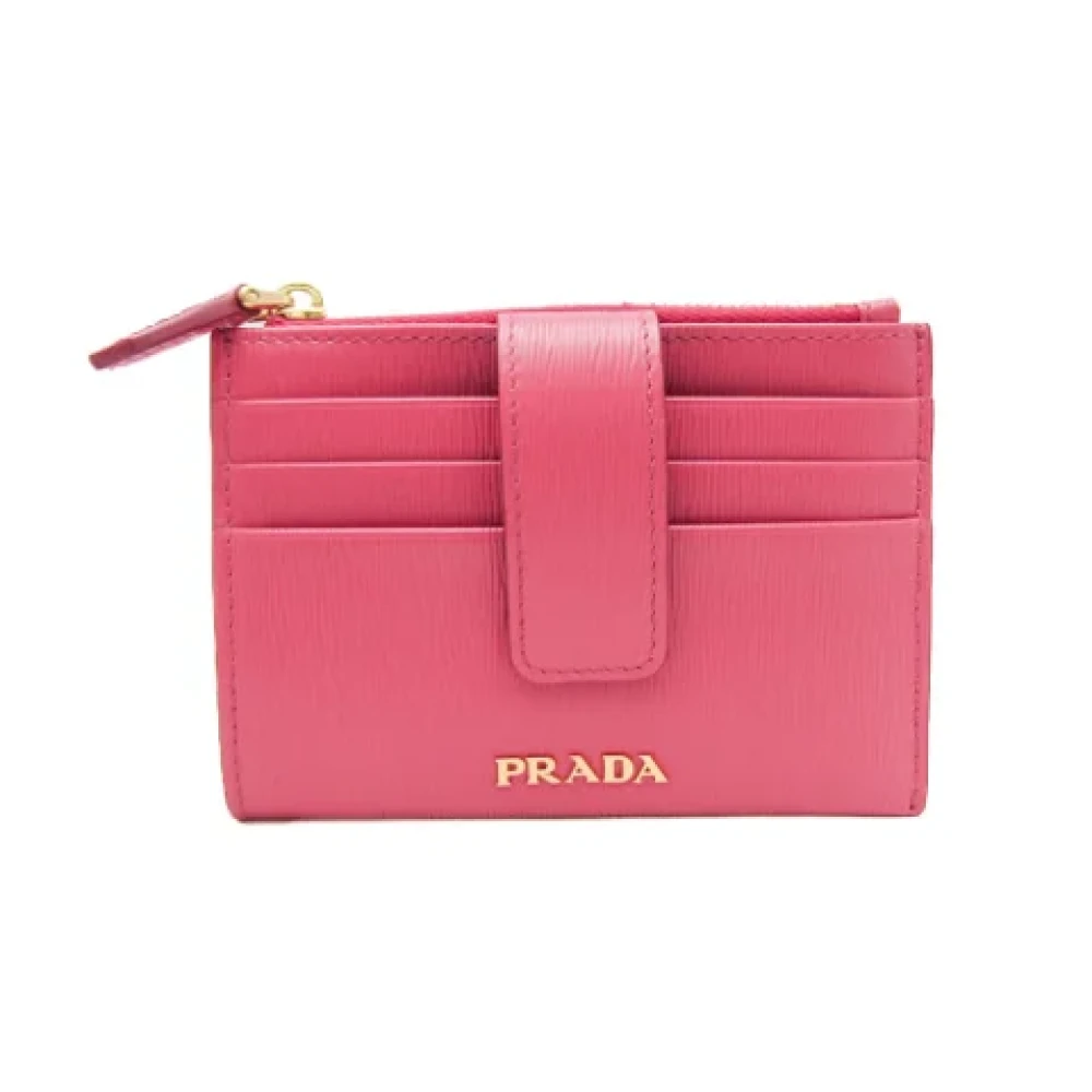 Prada Vintage Pre-owned Leather wallets Pink Dames