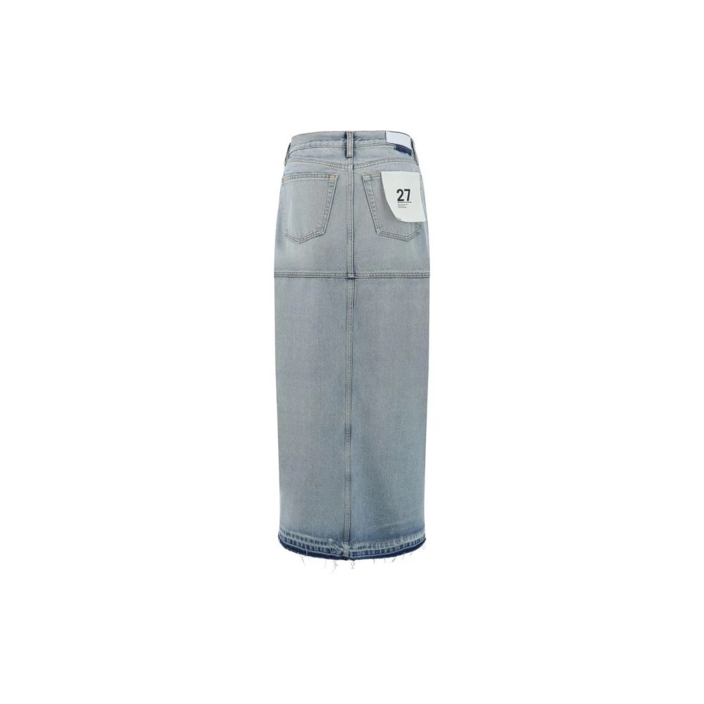 Re Done Vintage Denim Rok Gescheurde Stijl Blue Dames