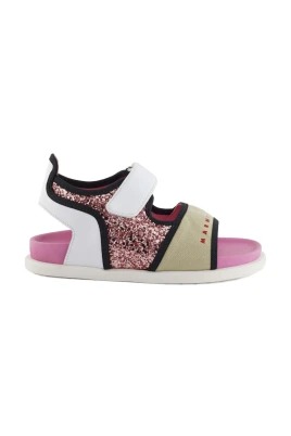 Sandli con glitter e strappo