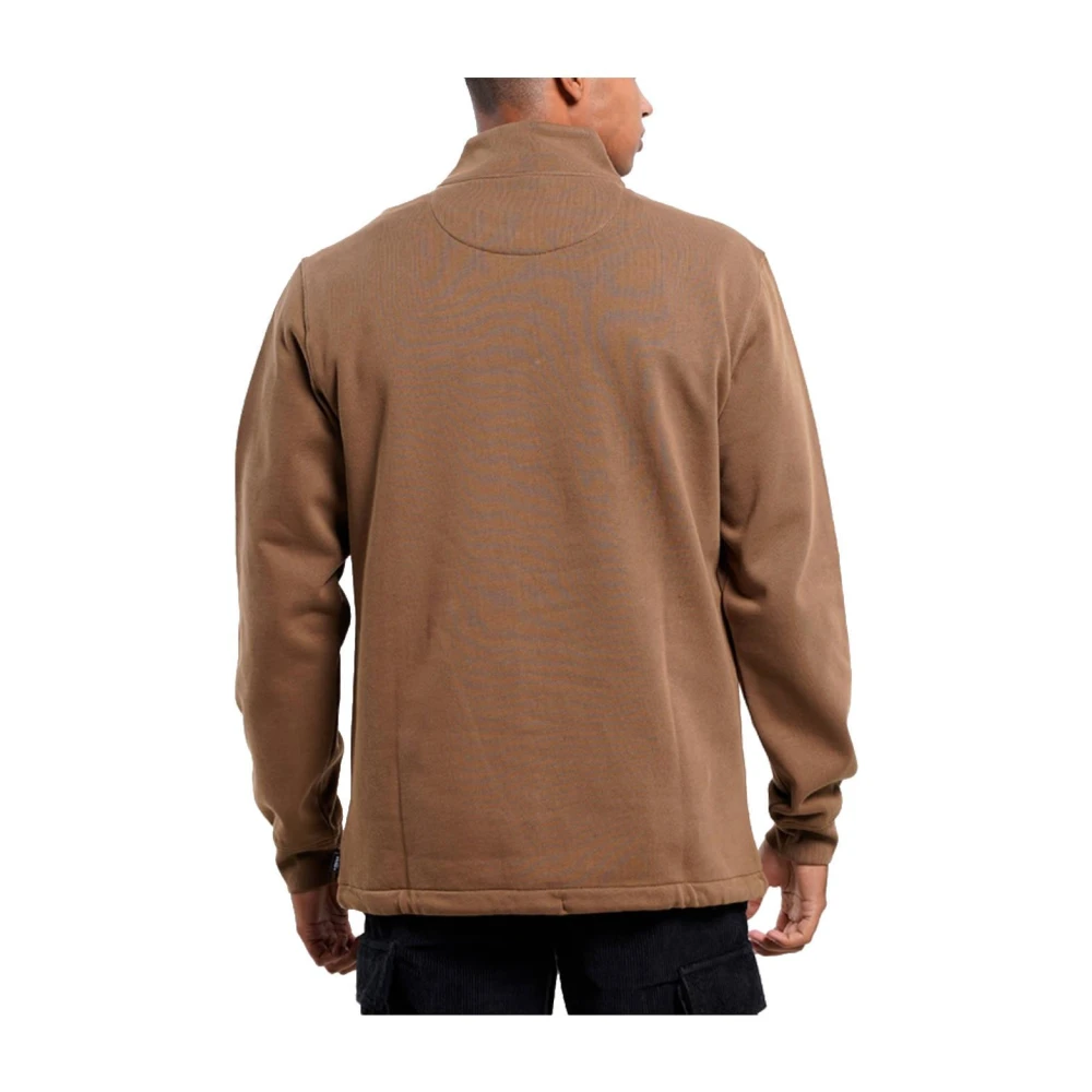 Vans Sweatshirt met ritskraag Brown Heren