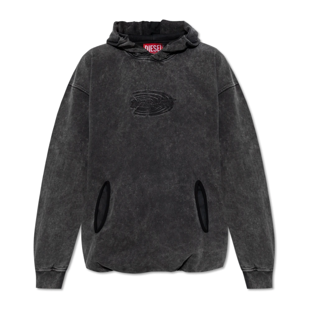 Diesel Sweatshirt S-Boxstic-Hood Gray Unisex