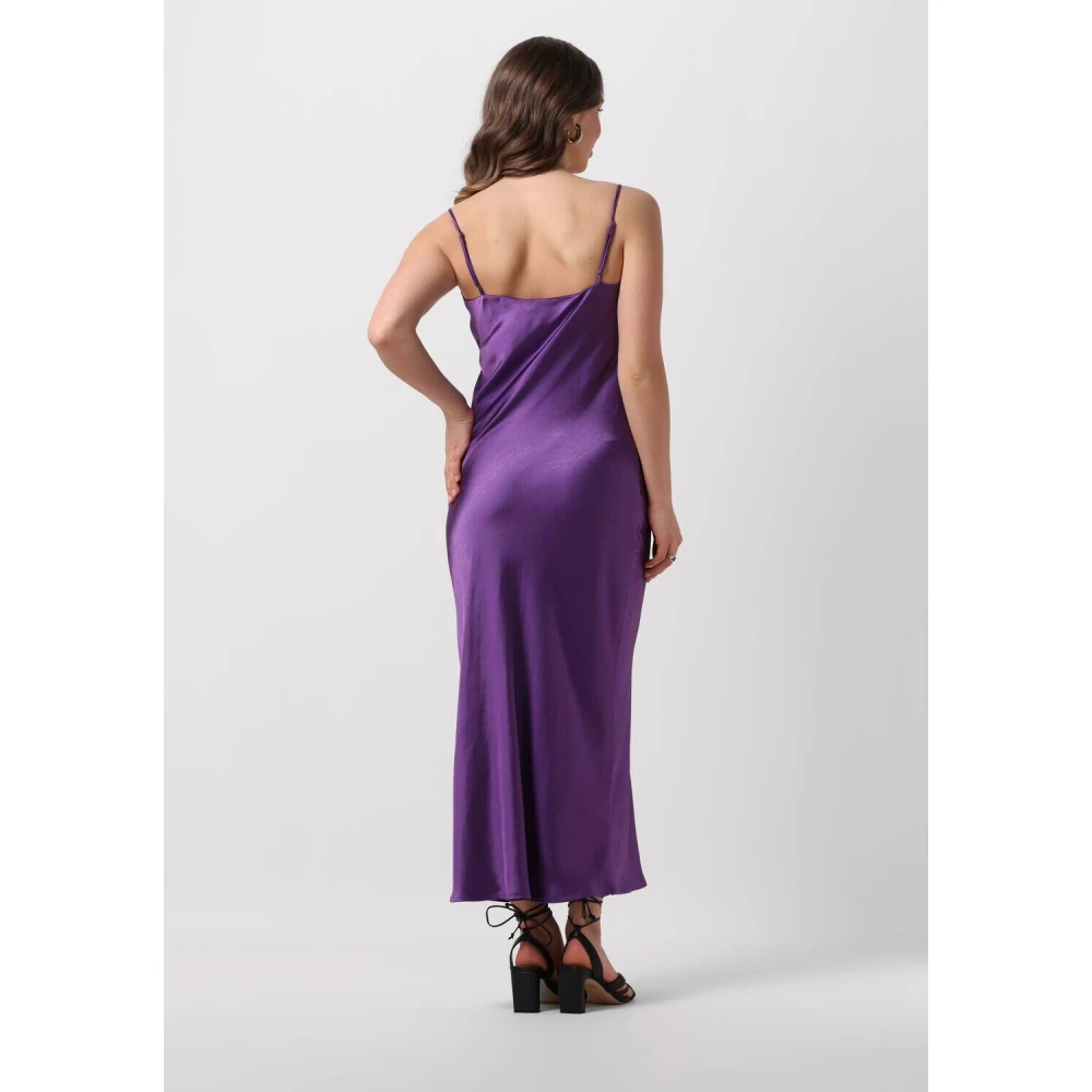 Notre-v Dames Jurken Satin Strap Dress Purple Dames
