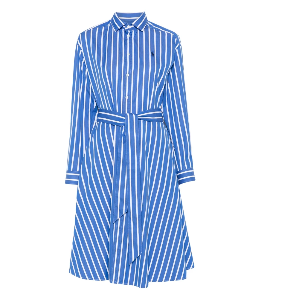 Polo Ralph Lauren Women's Blue Shirt Dresses, Xl, Clear Shirt Dress With Belt