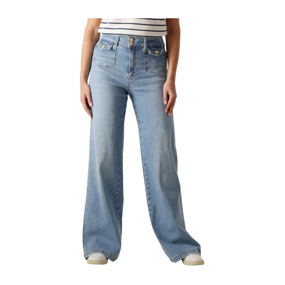 MOS MOSH Flared Grendel Jeans voor vrouwen Blue Dames