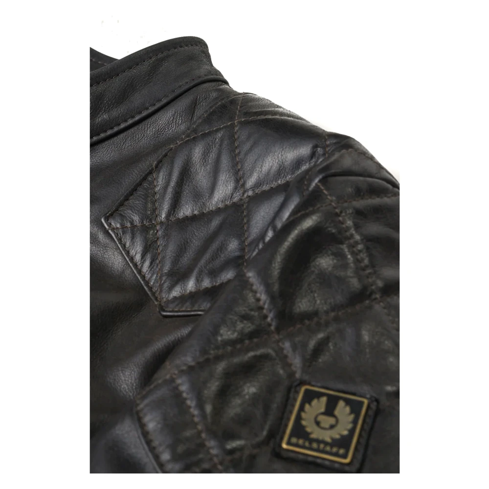 Belstaff Zwarte Leren Legacy Jas Black Heren