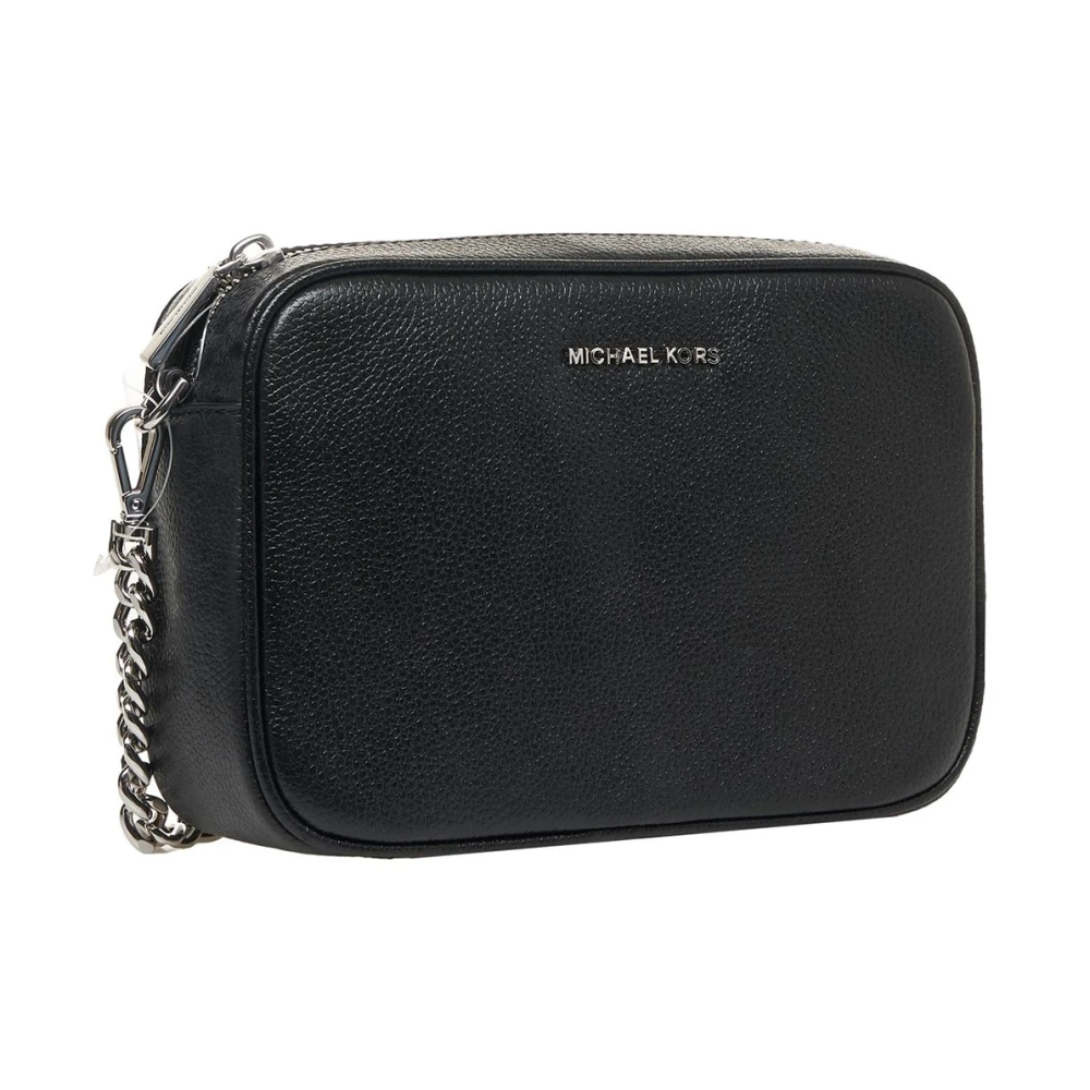 Michael Kors Zwarte leren schoudertas Ginny Black Dames