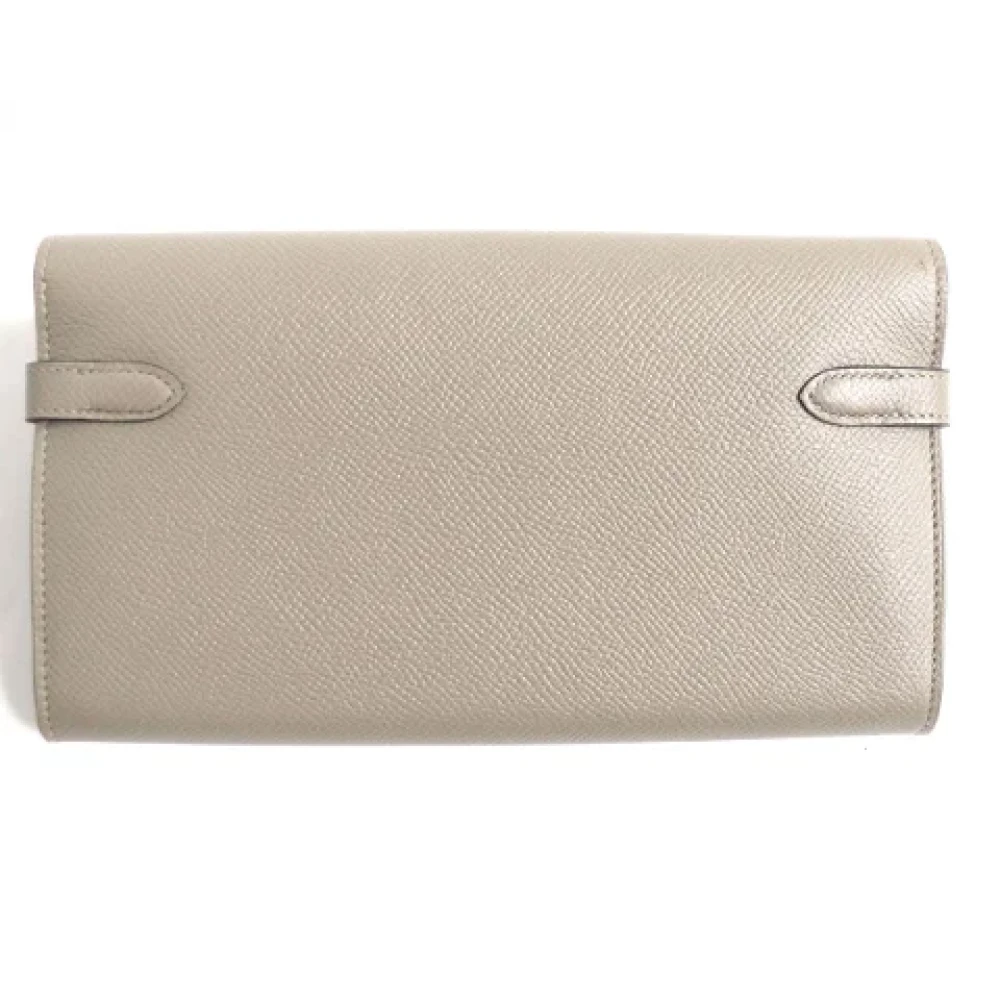 Hermès Vintage Pre-owned Leather wallets Gray Dames