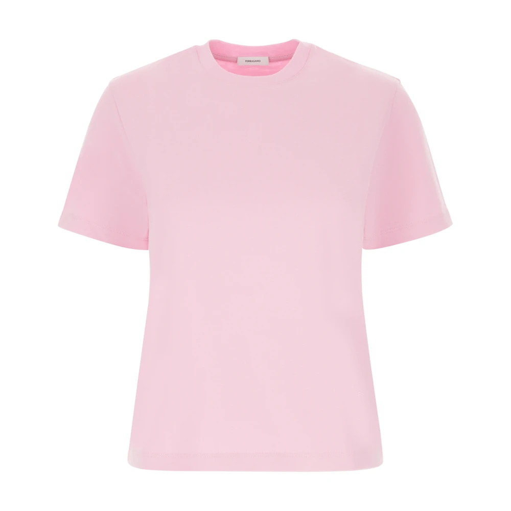 Salvatore Ferragamo Casual Katoenen T-Shirt Pink Dames