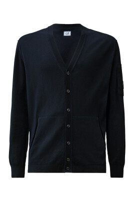 blue-cardigan-with-ribbed-v-neck