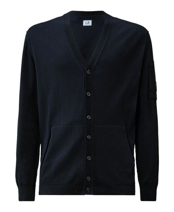 blue-cardigan-with-ribbed-v-neck