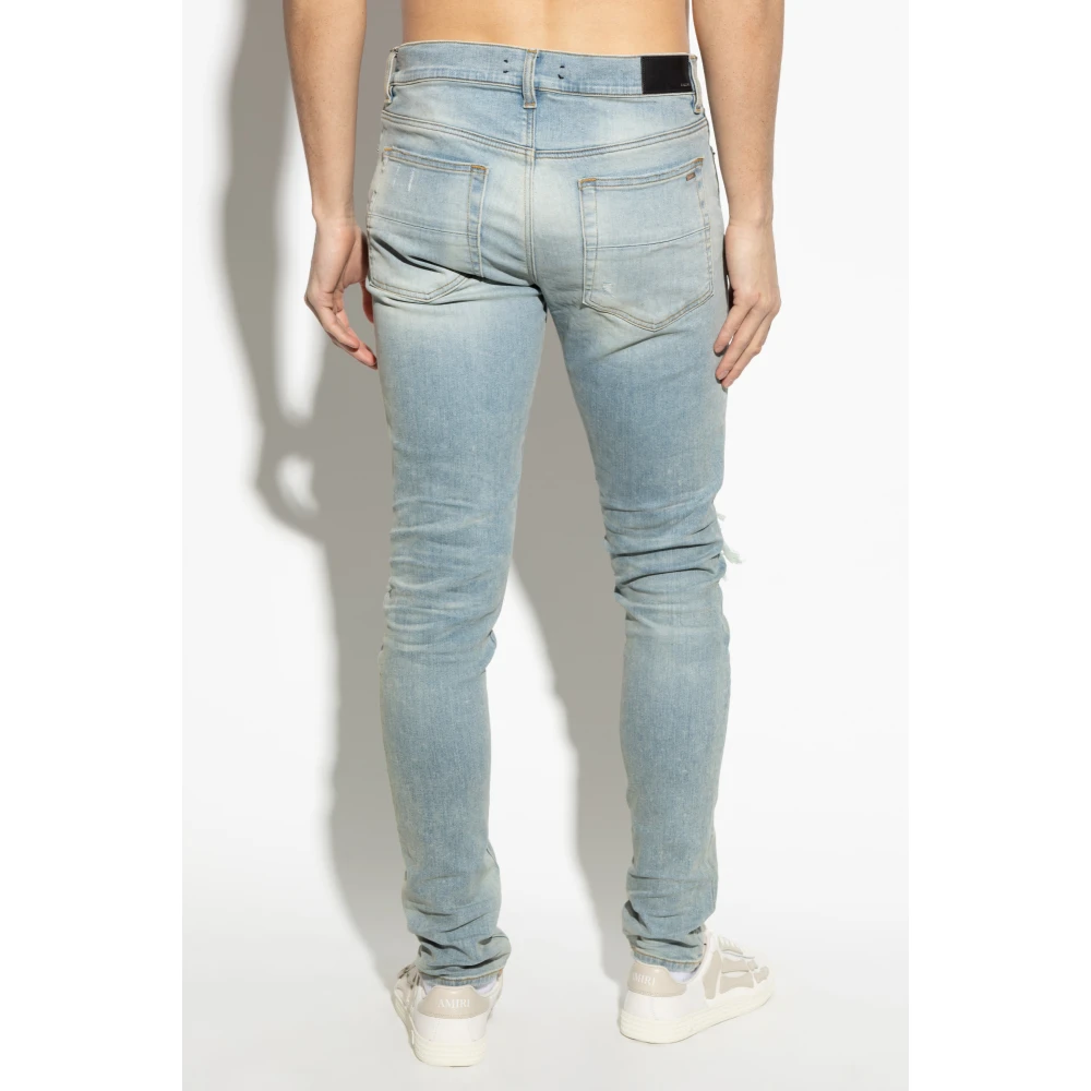Amiri Jeans met logo Blue Heren