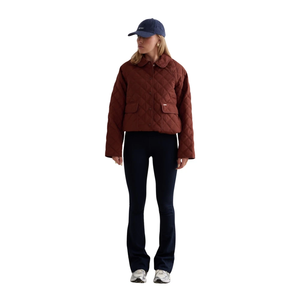 Aim'n Gewatteerd Femme Jack met Waterafstotende Afwerking Brown Dames