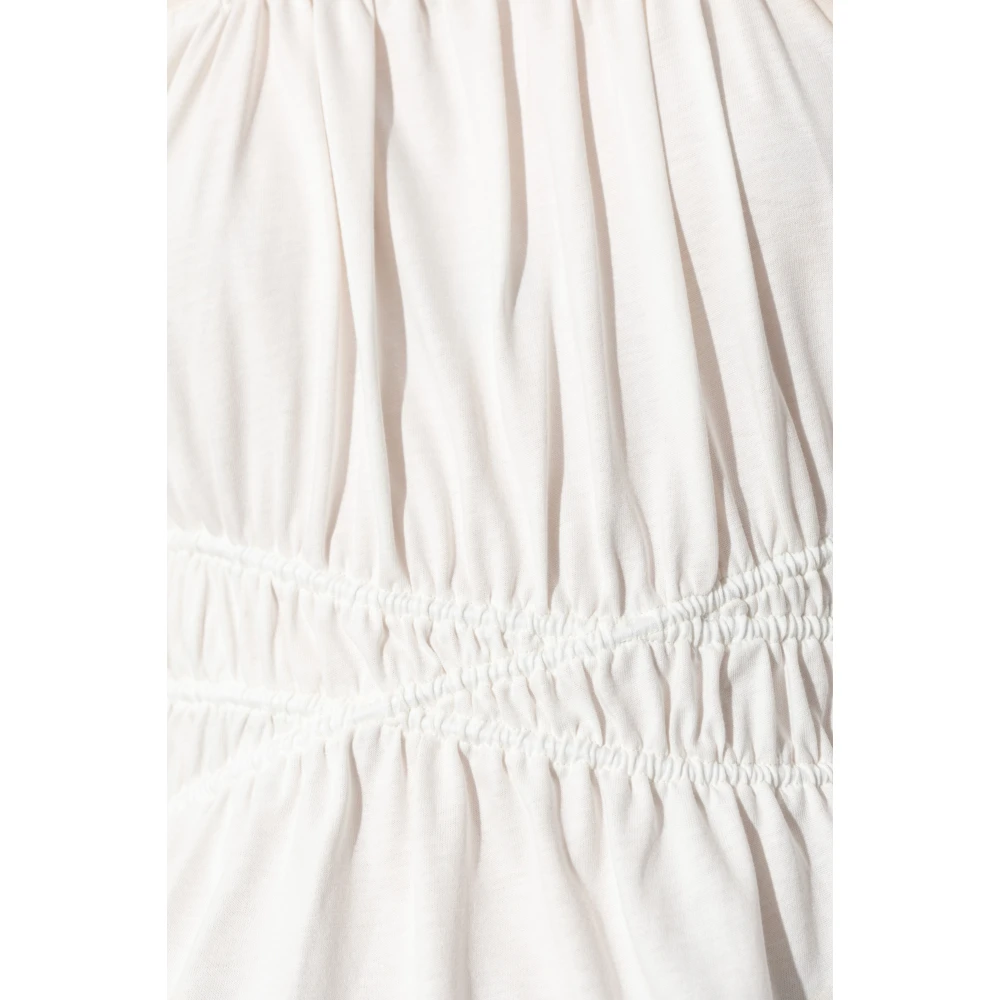 alexander mcqueen T-shirt met ruches White Dames