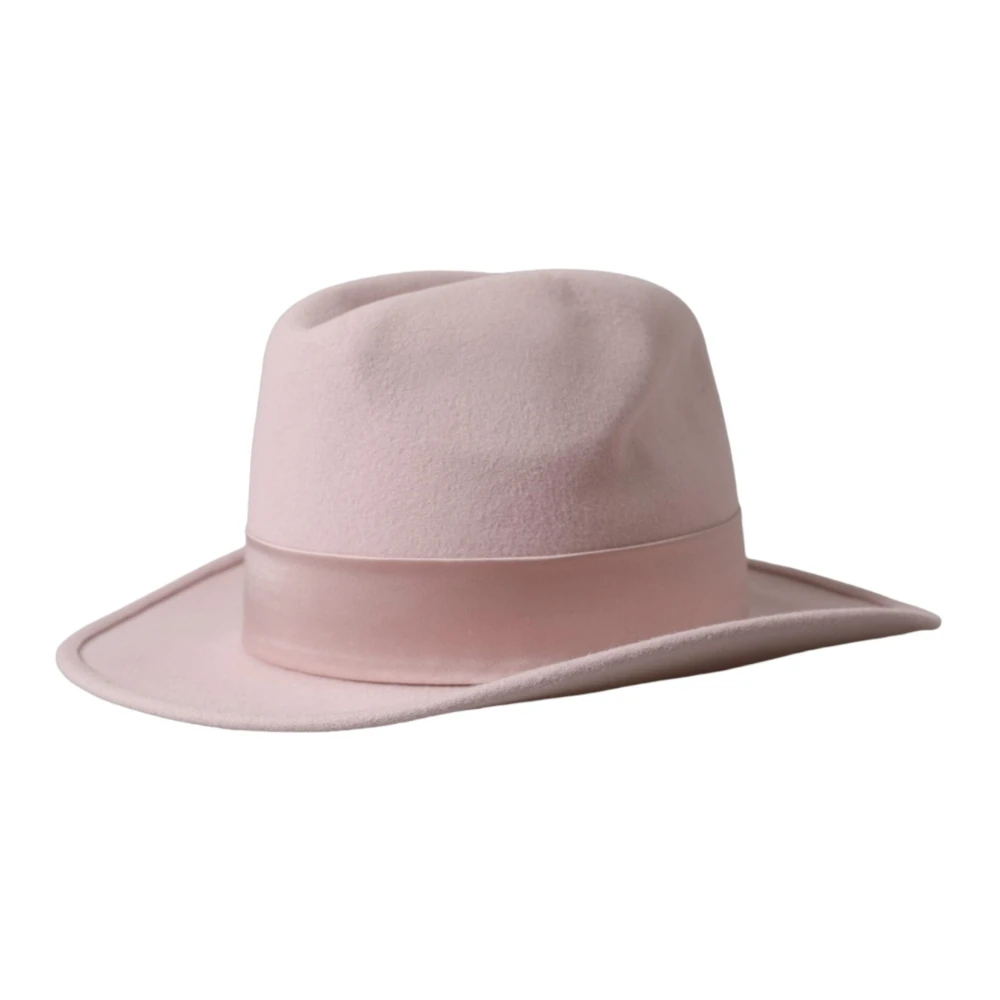 Dolce & Gabbana Roze Konijn Fedora Trilby Vrouwen Hoed Pink Dames