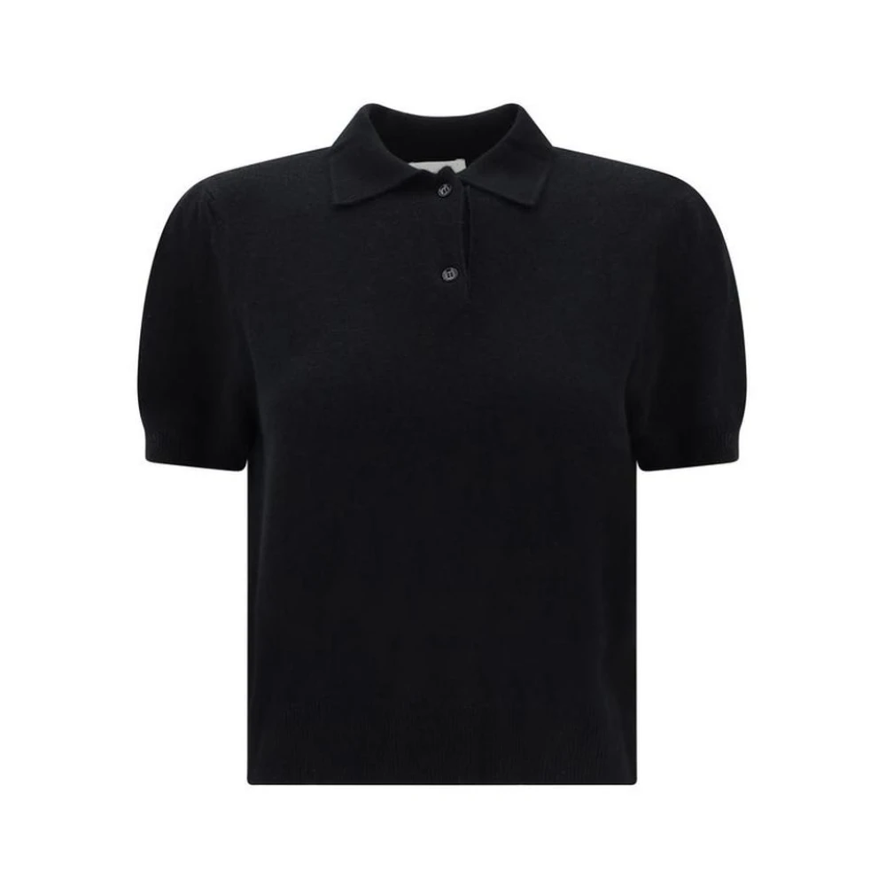 Allude Cashmere Polo Sweater Black Dames