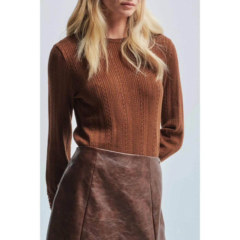 Kocca Trui met knoopmanchetten Brown Dames