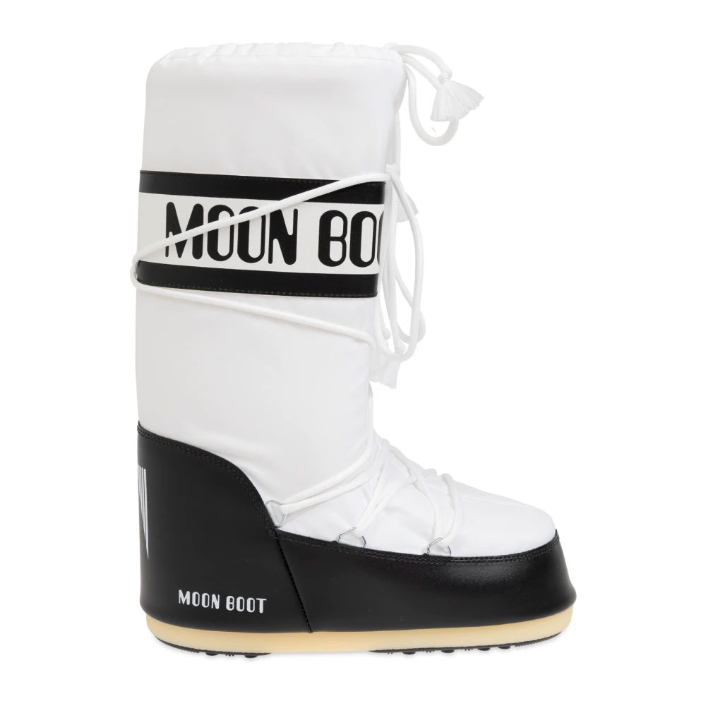 Moon Boot Women's White Winter Boots, 6 Uk, Snow Boots Icon Nylon