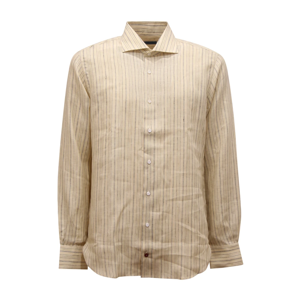 Càrrel Beige Casual Shirts, Male, Xl, Camicia Exclusive By Linen Shirt