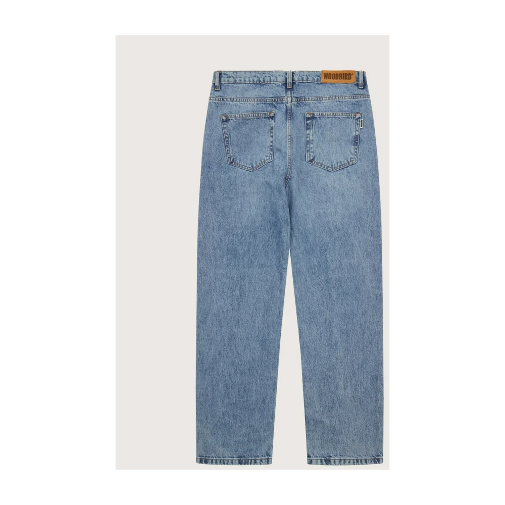 Woodbird Heren Leroy Doone Jeans met ritssluiting Blue Heren