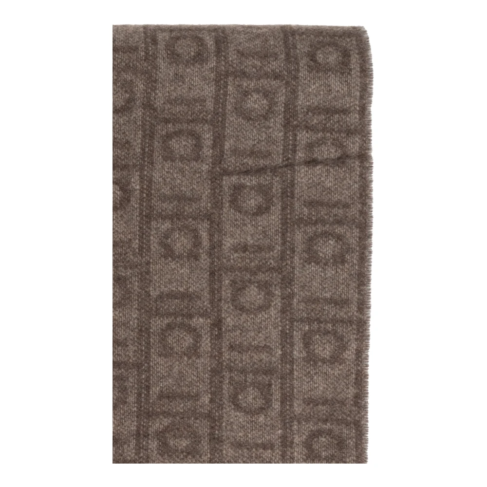 Salvatore Ferragamo Kasjmier sjaal met monogram Beige Dames