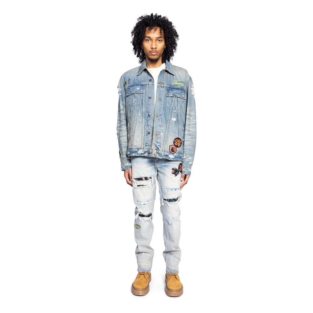 Amiri Vintage Trucker Jacket Antique Indigo Blue Heren