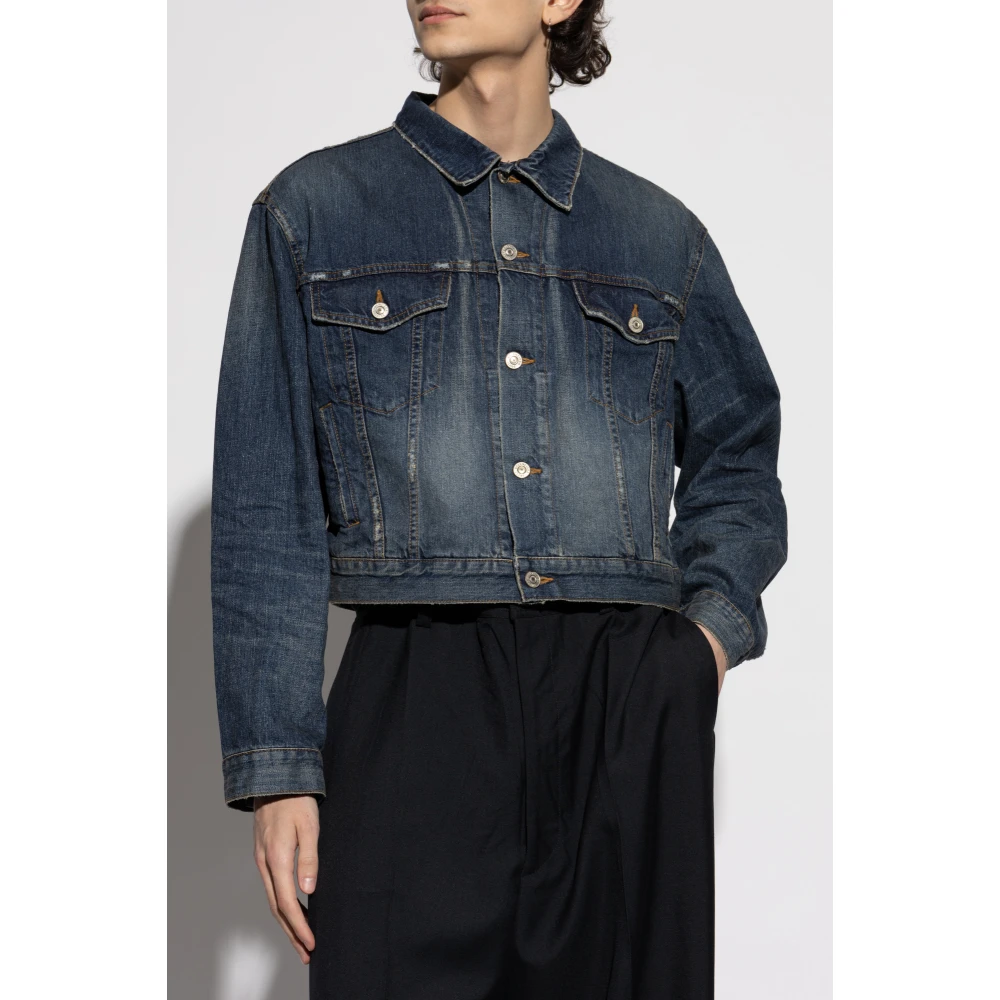Balenciaga Denim Jas Blue Heren