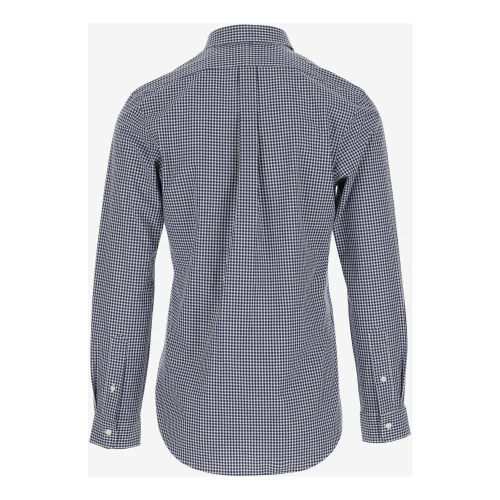 Polo Ralph Lauren Geruite Button-Down Shirt Navy Blue Heren