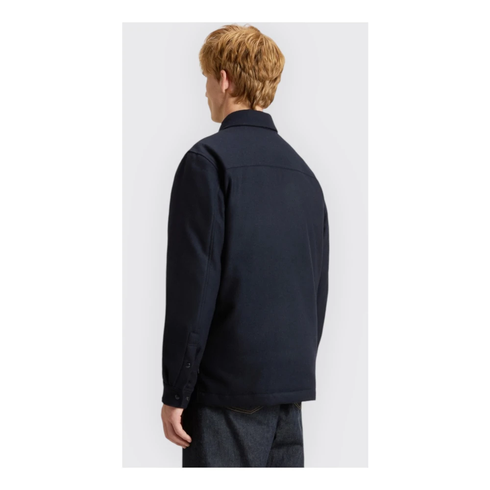 Woolrich Alaskan Wool Overshirt Blue Heren