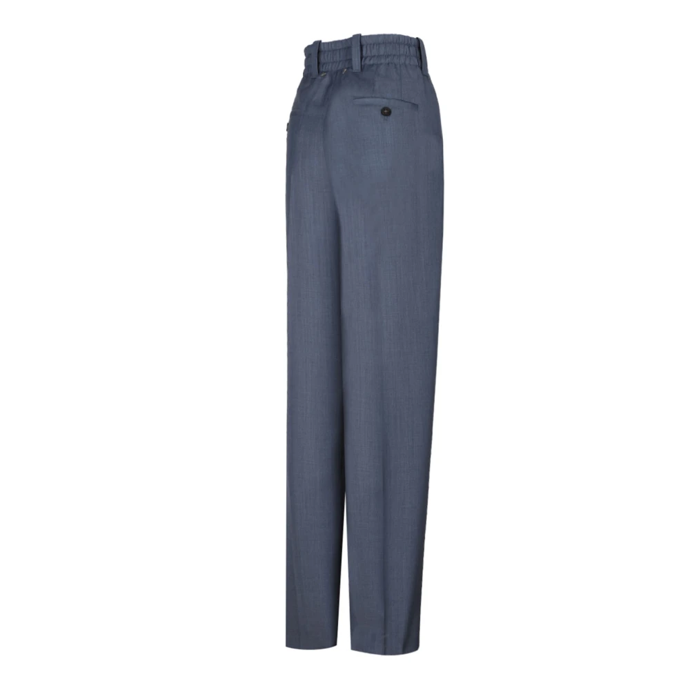 Golden Goose Gegreide Grijze Broek met Plooidetail Blue Dames