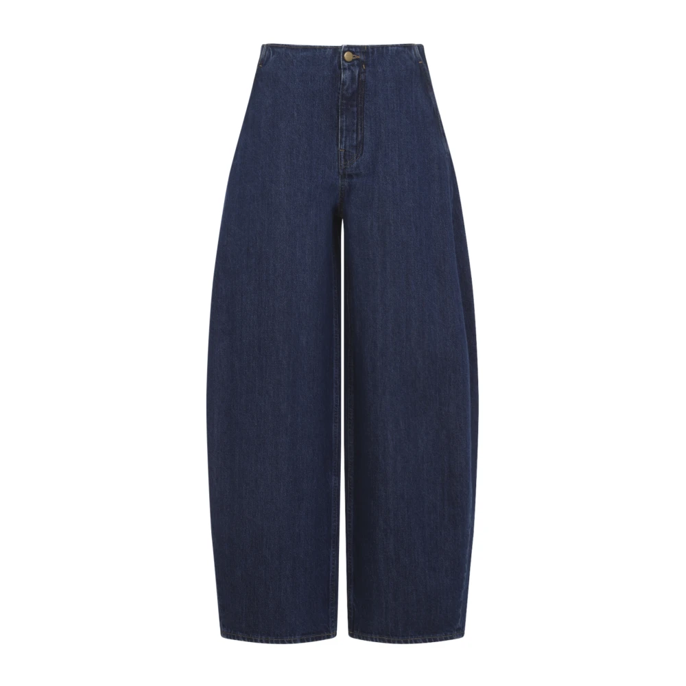 Jil Sander Vrouw Blauw Jeans Dames, L, Denim, Relaxed Lightweight Denim Broeken