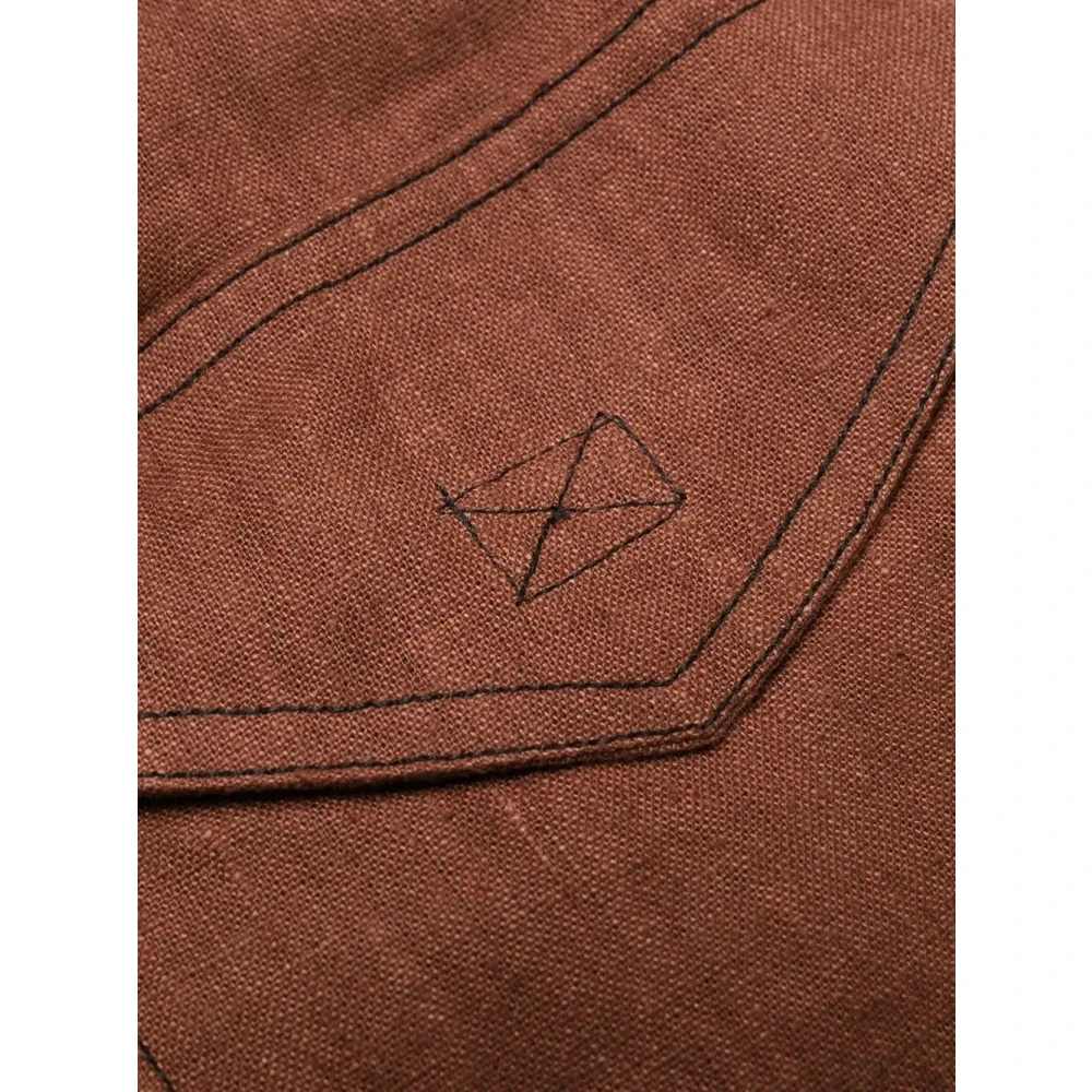 Ganni Bruine Hennep Casual Broek Brown Dames
