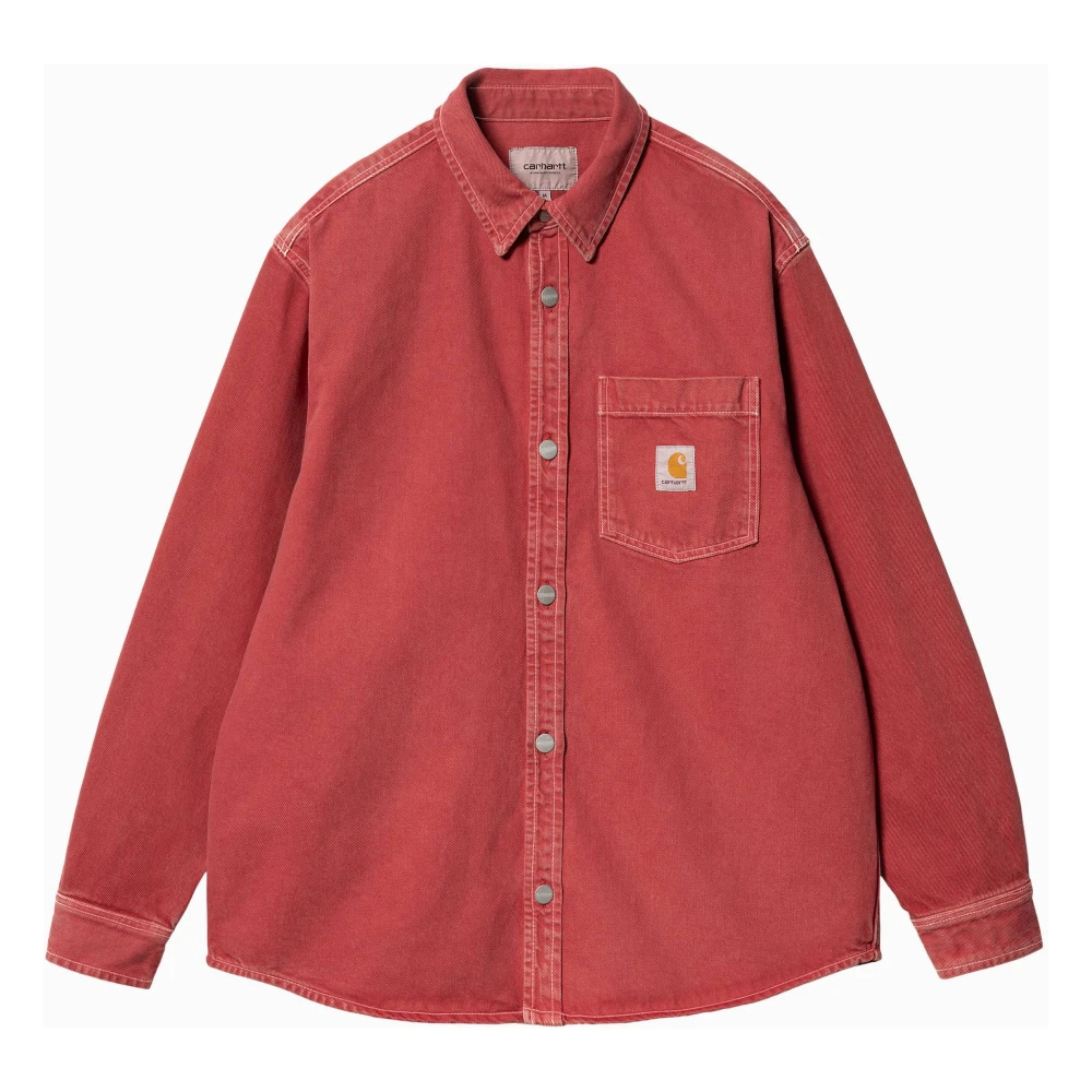 Carhartt WIP Denim Shirt Jack Stone Washed Red Heren
