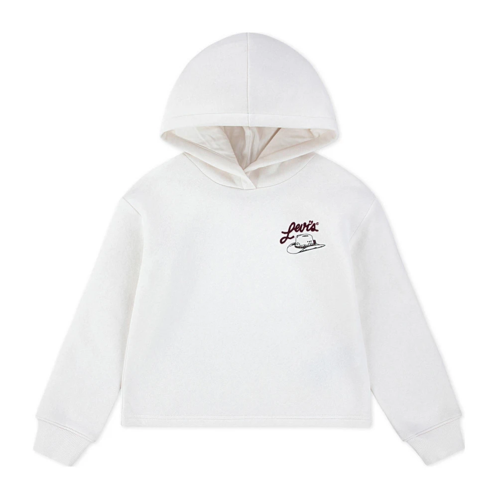 Levi's Girls White Kids Sweatshirts, 8 Y, Felpa