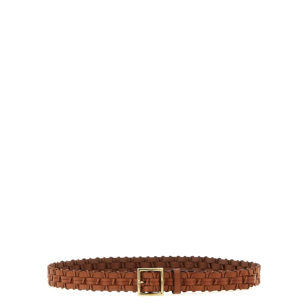 Polo Ralph Lauren Unisex Brun Braided Leather Belt