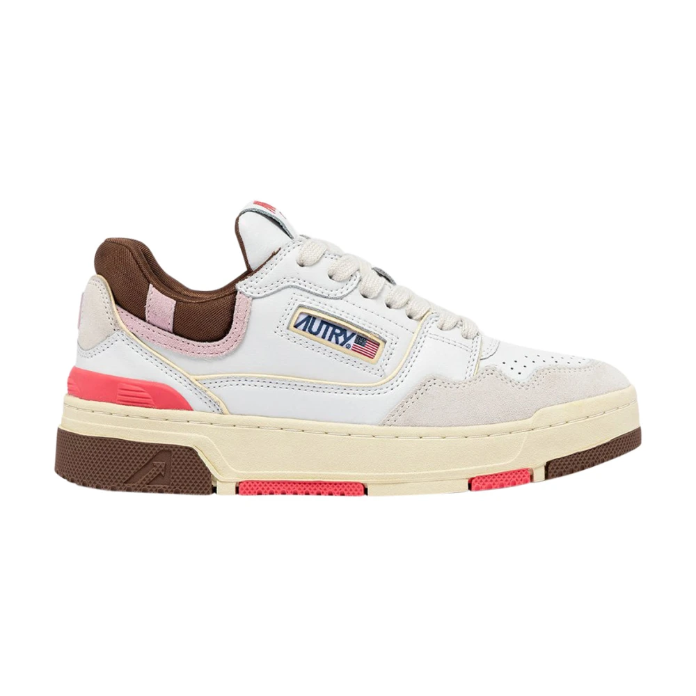 Autry White Sneakers, Female, 7 Uk, Clc Low Trainers