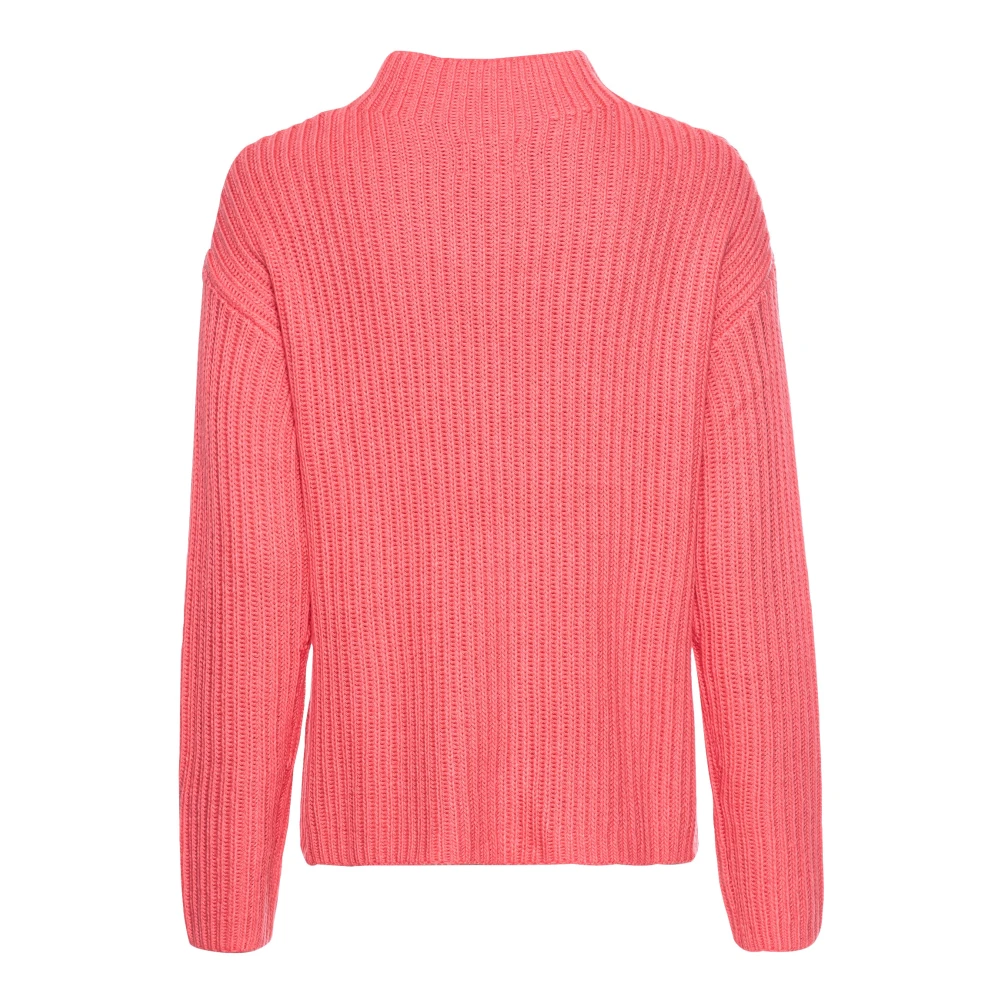 camel active Rolhals Gebreide Trui Pink Dames