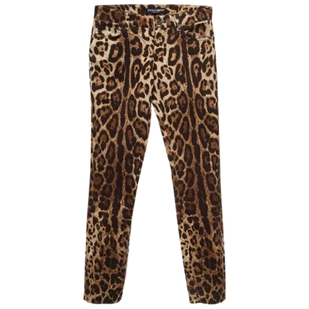 Dolce & Gabbana Pre-owned Cotton bottoms Brown Dames