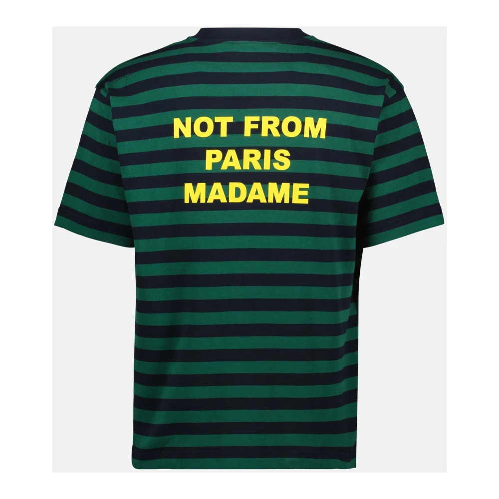 Drole de Monsieur Gestreept T-shirt voor mannen Blue Heren